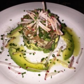 Gluten-free tartare with avocado from Bell Book & Candle